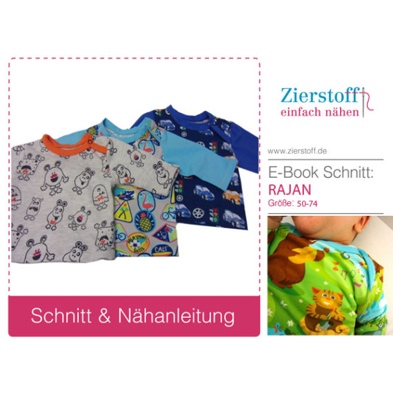 E-Book - Baby Shirt “Rajan”, Gr. 50 – 74
